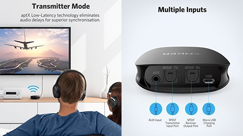 Receptor/Transmisor de Bluetooth | $33 | Amazon Gráfico: Shep McAllister